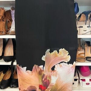 Givenchy Orange Cream Knee-Length Pencil Skirt Cocktail